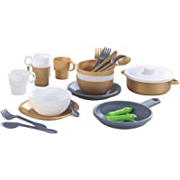KidKraft - Kit de utensilios para cocina de juguete de 27 unidades (juego completo de platos y utensilios)- Color…